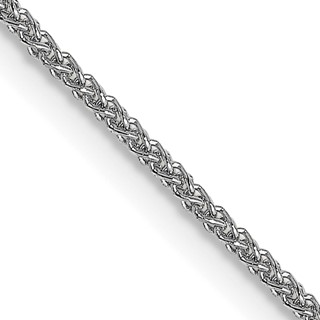 Leslie's 18K White Gold 24 inch 1mm Diamond-cut Spiga with Spring Ring Clasp Chain