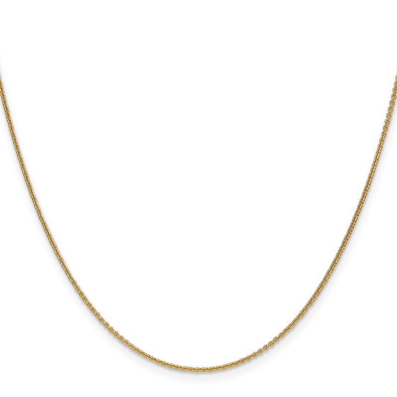 18K 20 inch 1.15mm Diamond-cut Cable with Fancy Lobster Clasp Chain
