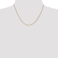 18K 1.15mm Yellow Gold Diamond-cut Cable Chain with Fancy Lobster Clasp, 16" view 4