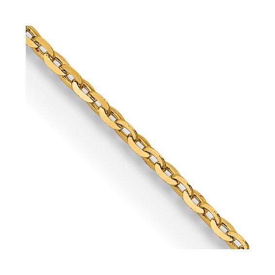 Herco Gold Solid Diamond-Cut Cable Chain