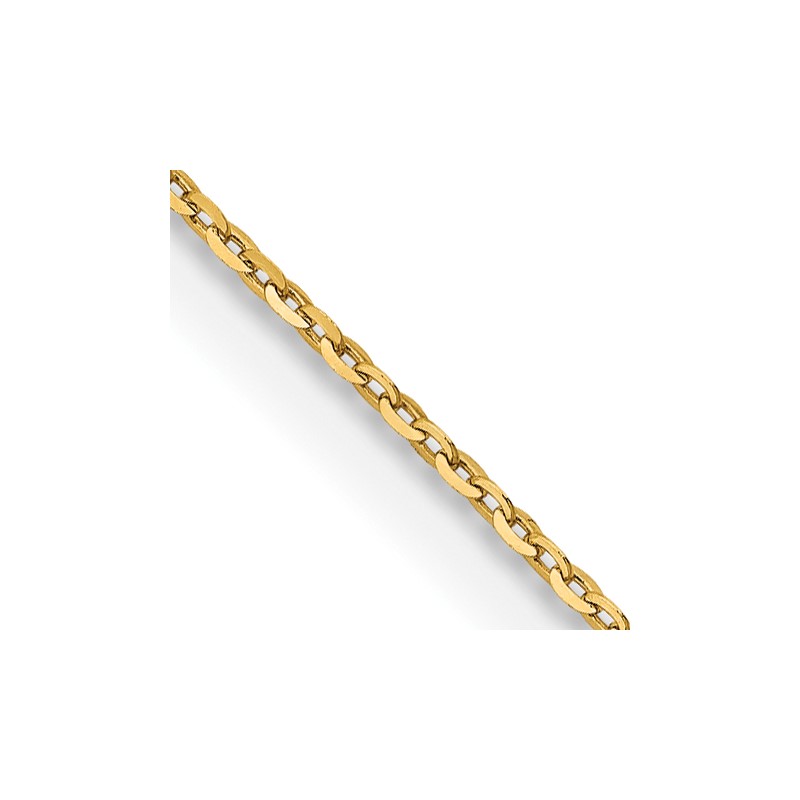 18K 20 inch 1.15mm Diamond-cut Cable with Fancy Lobster Clasp Chain