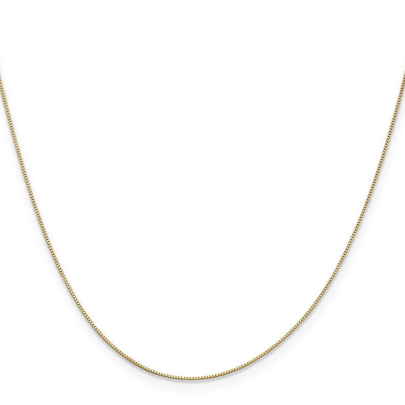 18K 16 inch .5mm Box with Spring Ring Clasp Chain