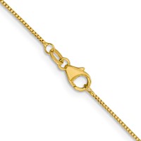 18K.7mm Yellow Gold Box Chain with Lobster Clasp, 16" view 3