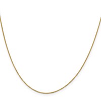 18K.9mm Yellow Gold Box Chain with Lobster Clasp, 16" view 2