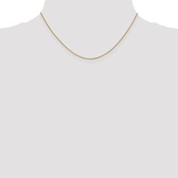 18K.9mm Yellow Gold Box Chain with Lobster Clasp, 16" view 4
