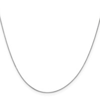 18K White Gold.5mm Box Chain with Spring Ring Clasp, 20" view 2