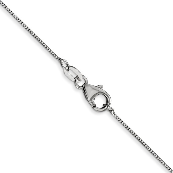 Leslie's 18K White Gold 20 inch .5mm Box with Spring Ring Clasp Chain