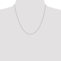 18K White Gold.5mm Box Chain with Spring Ring Clasp, 20" view 4