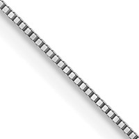 18K White Gold.5mm Box Chain with Spring Ring Clasp, 20" view 1