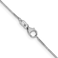 18K White Gold.7mm Box Chain with Lobster Clasp, 18" view 3