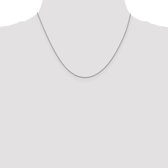 Leslie's 18K White Gold 18 inch .7mm Box with Lobster Clasp Chain