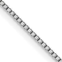 18K White Gold.7mm Box Chain with Lobster Clasp, 18" view 1