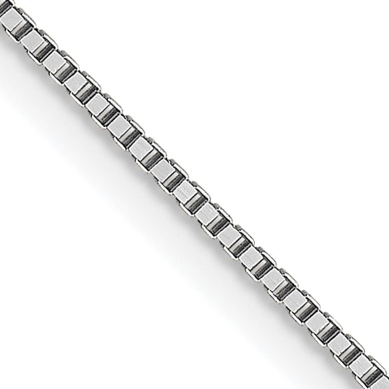 Leslie's 18K White Gold 18 inch .7mm Box with Lobster Clasp Chain