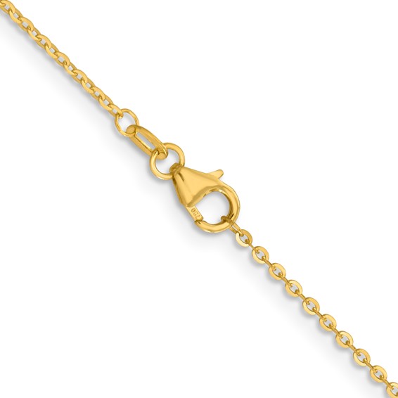 18K Leslie's 1.5mm D/C Cable Chain