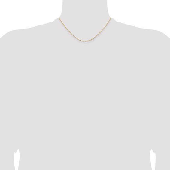 18K Leslie's 1.5mm D/C Cable Chain