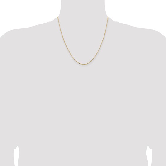 18K Leslie's 1.5mm D/C Cable Chain