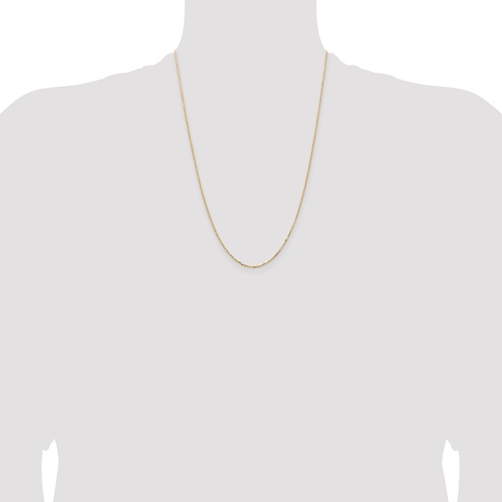 18K Leslie's 1.5mm D/C Cable Chain