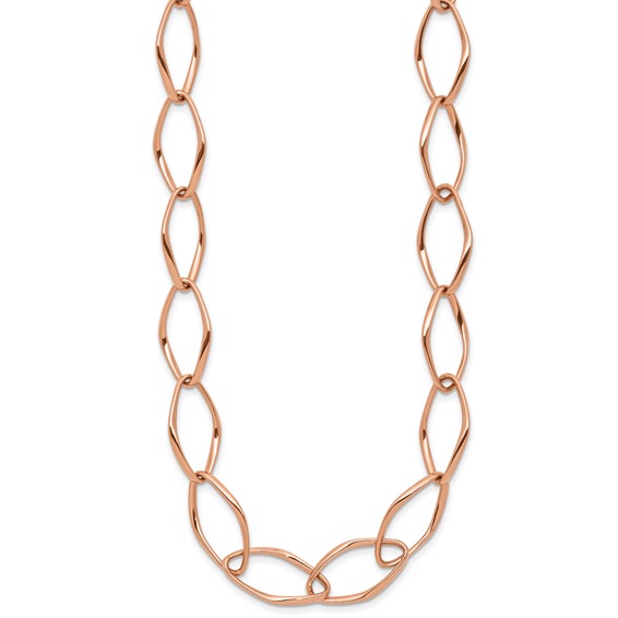 HERCO Gold Shiny Oval Link Necklaces