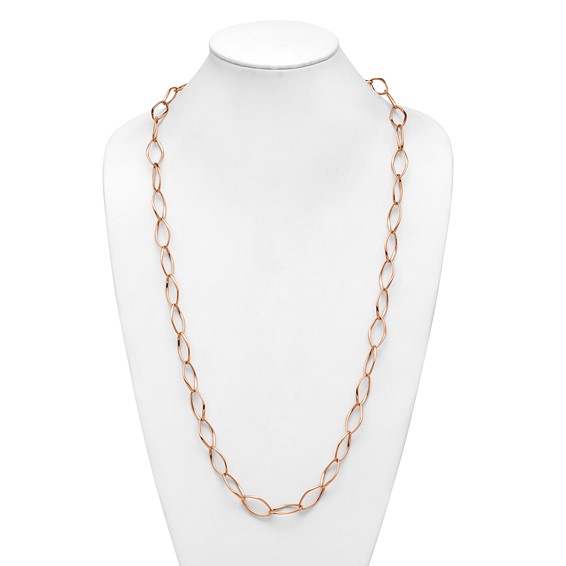HERCO Gold Shiny Oval Link Necklaces