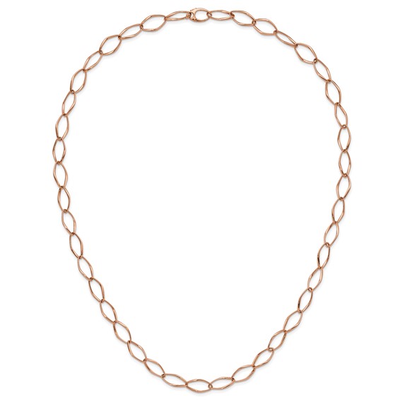 HERCO Gold Shiny Oval Link Necklaces