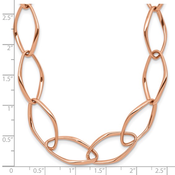 HERCO Gold Shiny Oval Link Necklaces