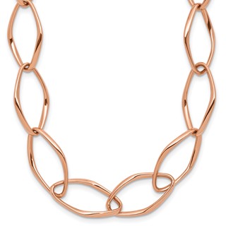 HERCO Gold Shiny Oval Link Necklaces