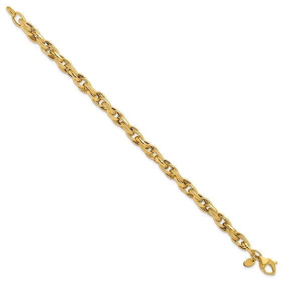 HERCO Gold 6mm Mixed Link Bracelets