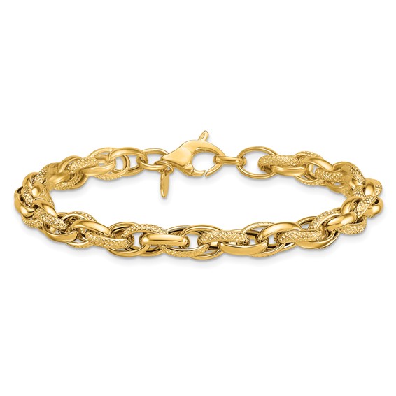 HERCO Gold 6mm Mixed Link Bracelets
