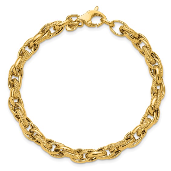HERCO Gold 6mm Mixed Link Bracelets