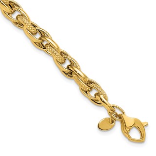 HERCO Gold 6mm Mixed Link Bracelets