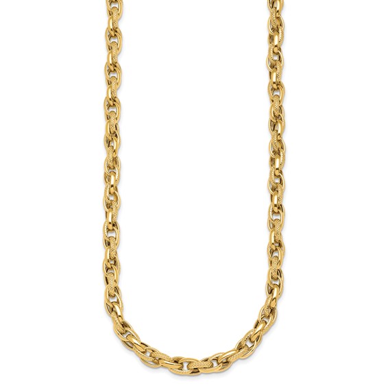 HERCO Gold 6mm Mixed Link Necklaces