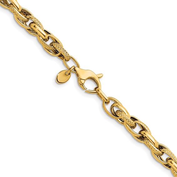 HERCO Gold 6mm Mixed Link Necklaces