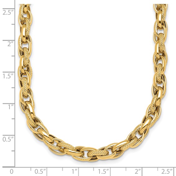 HERCO Gold 6mm Mixed Link Necklaces