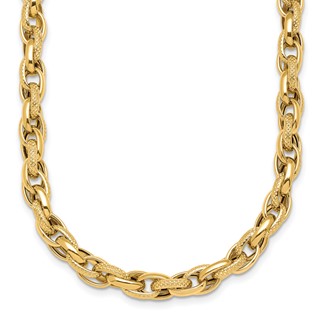 HERCO Gold 6mm Mixed Link Necklaces