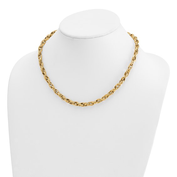 HERCO Gold 6mm Mixed Link Necklaces