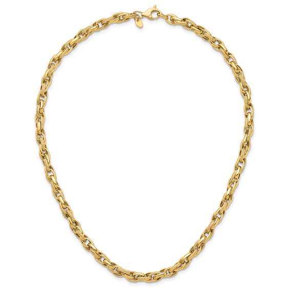 HERCO Gold 6mm Mixed Link Necklaces