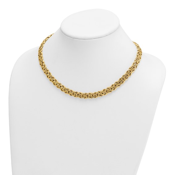 HERCO Gold Byzantine Necklaces with Sapphires in the Clasp