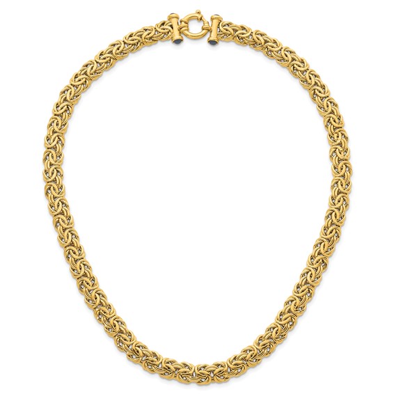 HERCO Gold Byzantine Necklaces with Sapphires in the Clasp