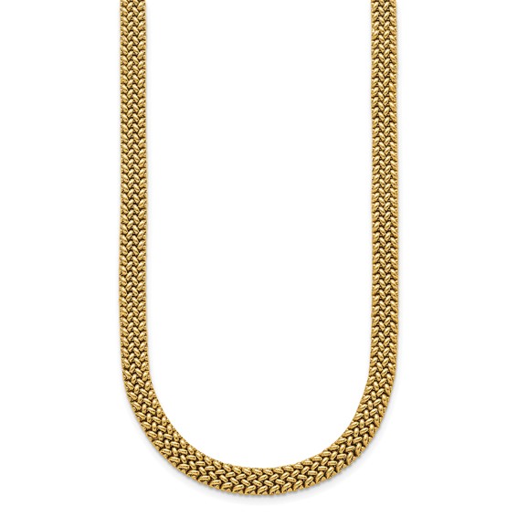 Herco 18K Polished Semi-solid 7.5mm Mesh 7 inch Bracelet