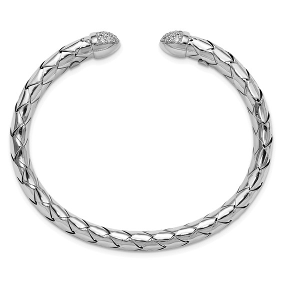 Herco 18K White Gold High Polish Woven Cuff