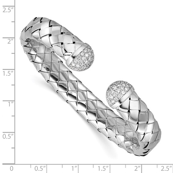 Herco 18K White Gold High Polish Woven Cuff