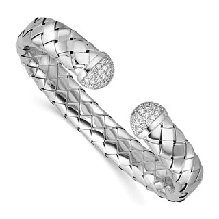 Herco 18K White Gold High Polish Woven Cuff