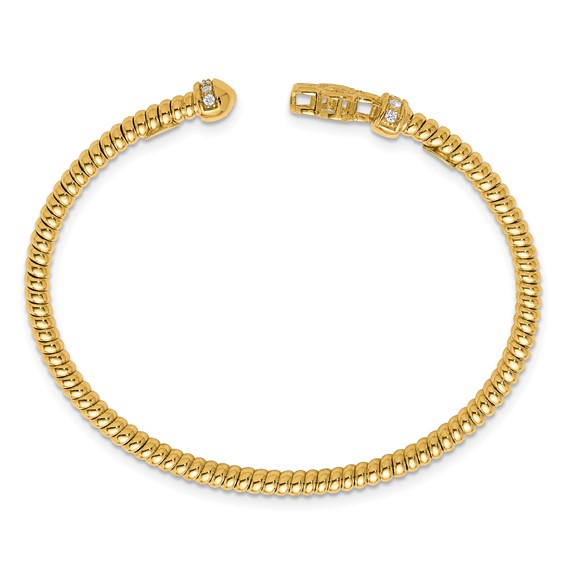 Herco 18K Polished Diamond Cuff Bangle