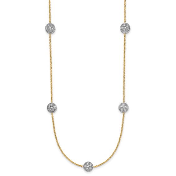 HERCO Gold Diamond Button Necklaces