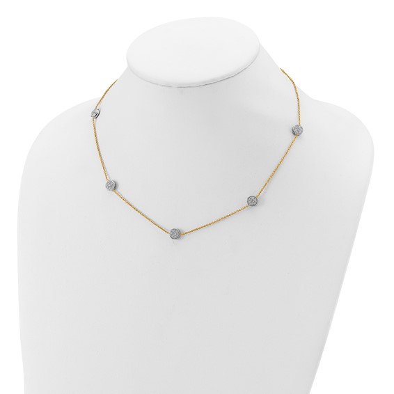 HERCO Gold Diamond Button Necklaces