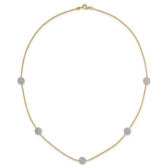 HERCO Gold Diamond Button Necklaces