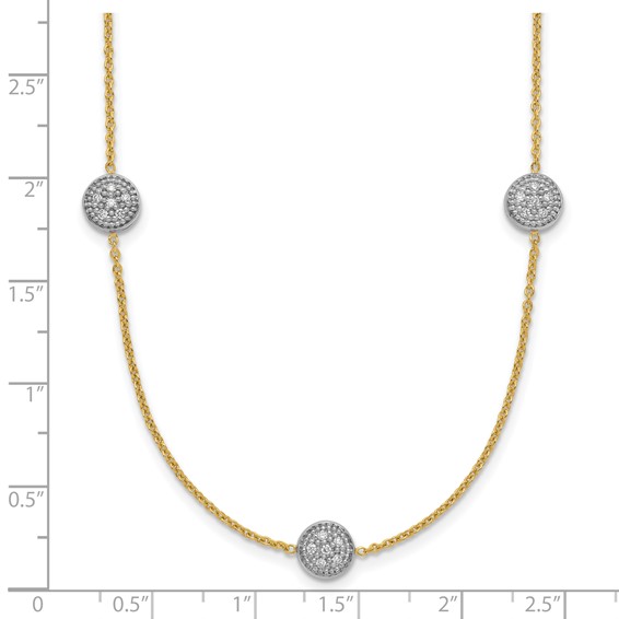 HERCO Gold Diamond Button Necklaces
