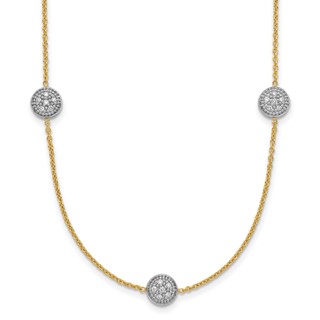 HERCO Gold Diamond Button Necklaces