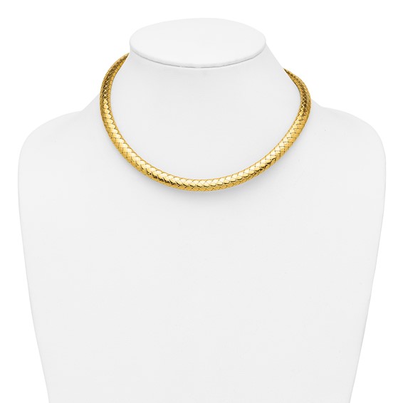 Herco 18K Gold High Polish Woven 7.3mm