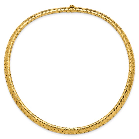 Herco 18K Gold High Polish Woven 7.3mm